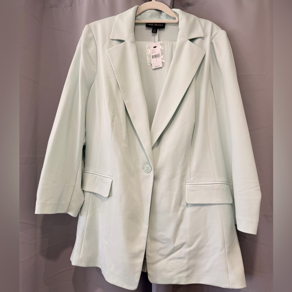 NWT Lane Bryant Women's Light Green Blazer